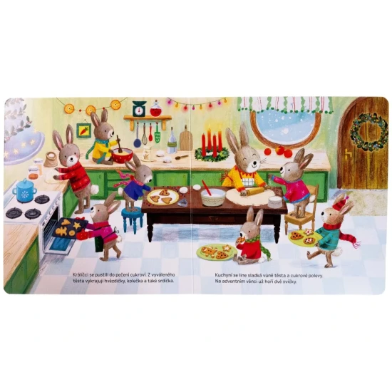 Vánoční knížka s 24 adventními okénky: Oslavte Vánoce se zvířátky