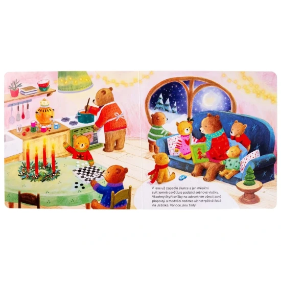 Vánoční knížka s 24 adventními okénky: Oslavte Vánoce se zvířátky