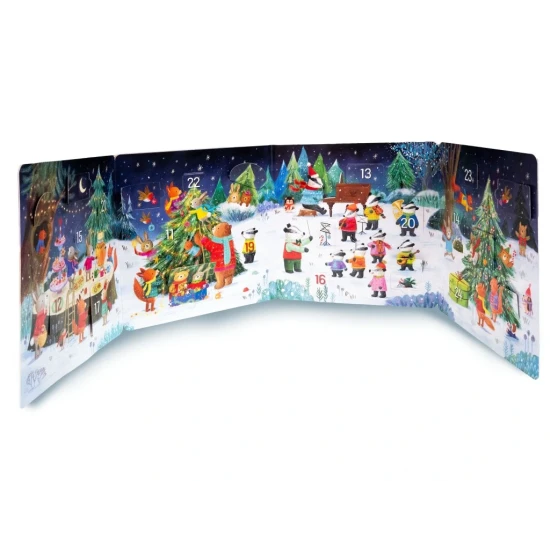 Vánoční knížka s 24 adventními okénky: Oslavte Vánoce se zvířátky