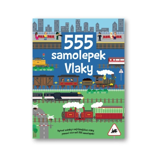 555 samolepek Vlaky