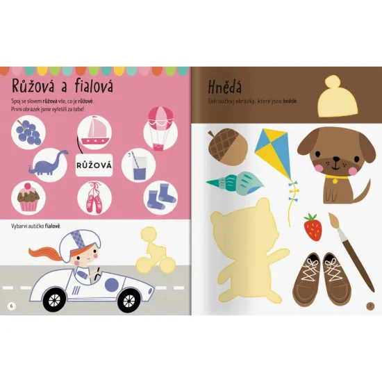 Vydej se na průzkum do světa barev a tvarů v této překrásné knížce plné aktivit!