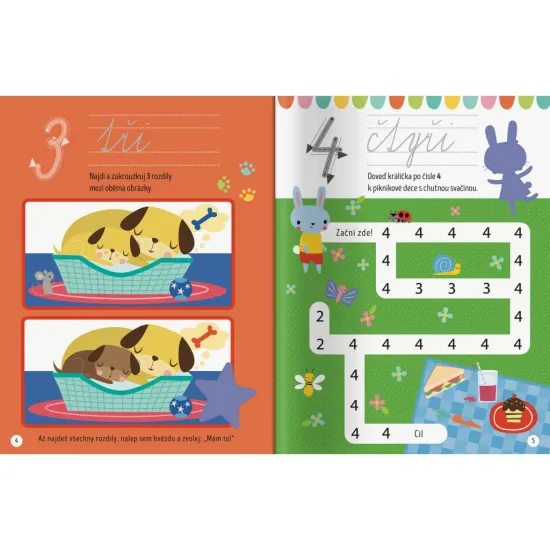Procvič si psaní čísel a snadné počty do 10 v této překrásné knížce plné aktivit!