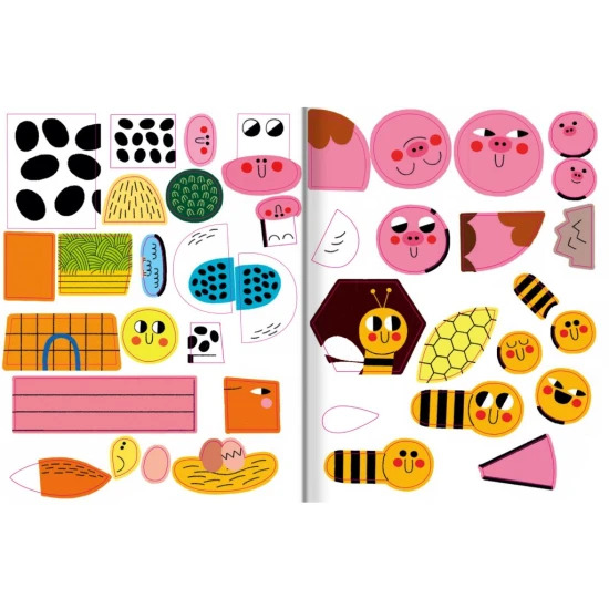 Dokonči obrázky prostřednictvím samolepek s tématikou farmy.