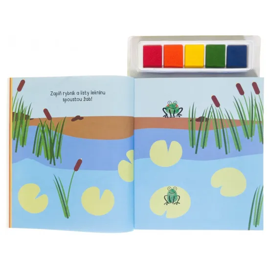 Svojtka Hravé otisky Děti malují pomocí otisků prstů. Otiskněte si zvířecí kamarády, příšerky nebo mořské panny.