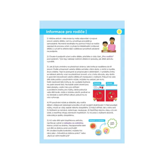 Sešit pro malé ručičky, které začínají se stříháním.