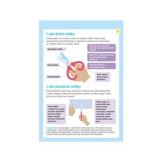 Sešit pro malé ručičky, které začínají se stříháním.