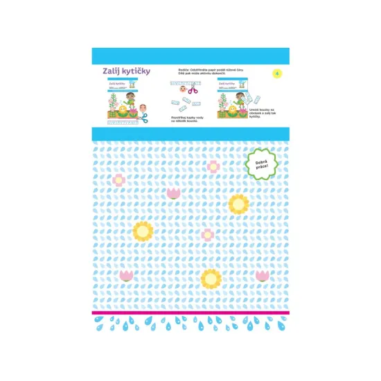 Sešit pro malé ručičky, které začínají se stříháním.