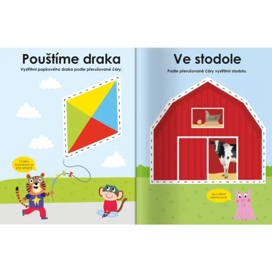 Tato kniha s vytrhávacími stránkami je ideální pomůckou, jak se naučit stříhat či si procvičit stříhání.