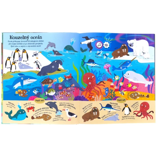 Objevujte více než 200 zvířat z celého světa v této interaktivní knížce!