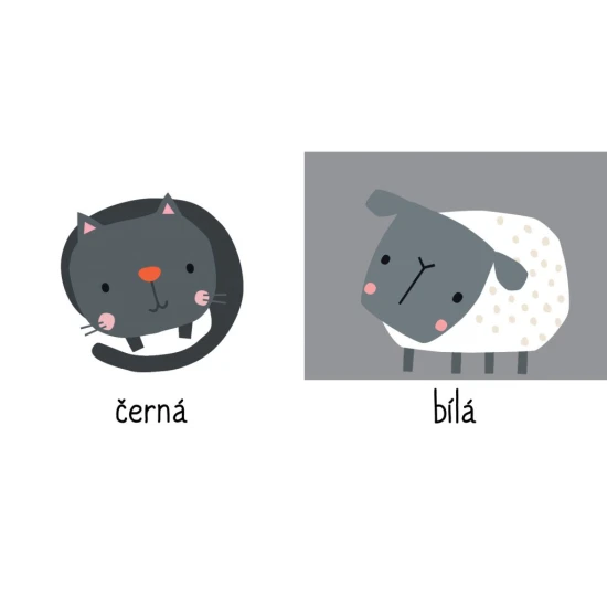 Tato sada obsahuje šest malých roztomilých leporel. Dítě se zábavnou formou naučí barvy, roční období, tvary, protiklady a další slůvka!