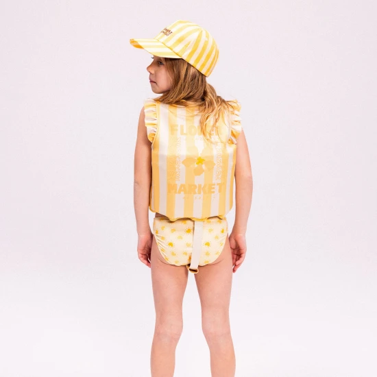 Plavecká vesta Swim Essentials Yellow Flower pro děti 3–6 roky