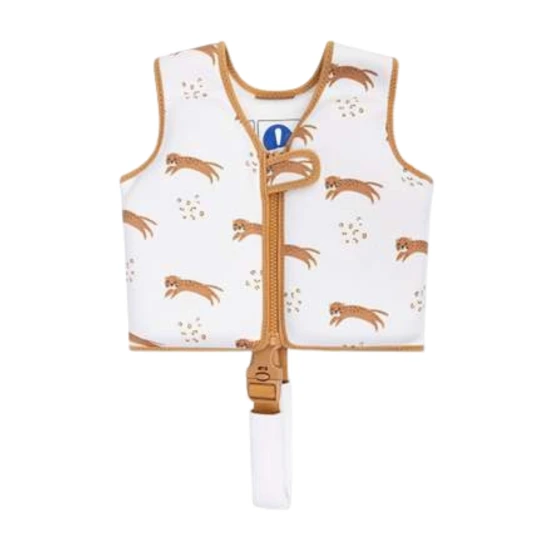 Plavecká vesta Swim Essentials Brown Leopard pro děti 2–3 roky