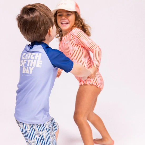 Koupací tričko s UPF 50+ Catch of the Day Modré