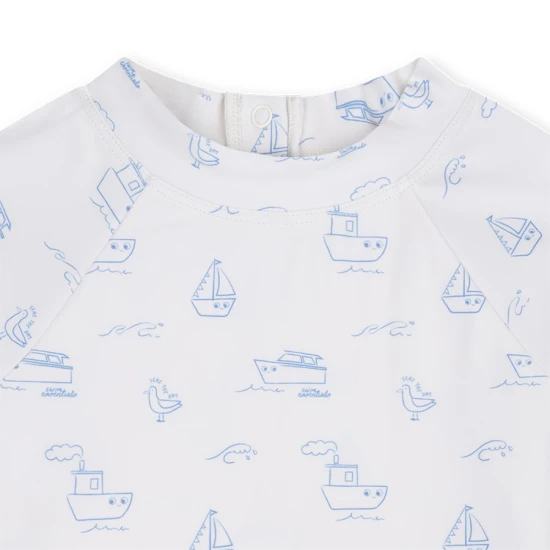 Koupací tričko s UPF 50+ Little Seagull Bílé