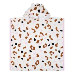 Plážové pončo 65 x 65 cm Leopard béžový