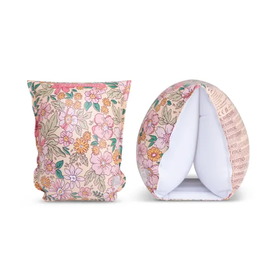 Dětské rukávky na plavání od Swim Essentials s květinovými motivy v růžových barvách jsou vhodné pro dětičky od 0 do 2 let v rozmezí od 0 do 15 kg.