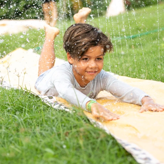 Nafukovací skluzavka Swim Essentials Beige Leopard s tryskami pro zábavu na zahradě