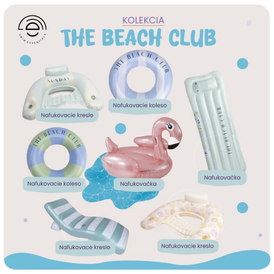 Nafukovací kruh Swim Essentials The Beach Club – velký kruh s písky 120 cm pro děti i dospělé