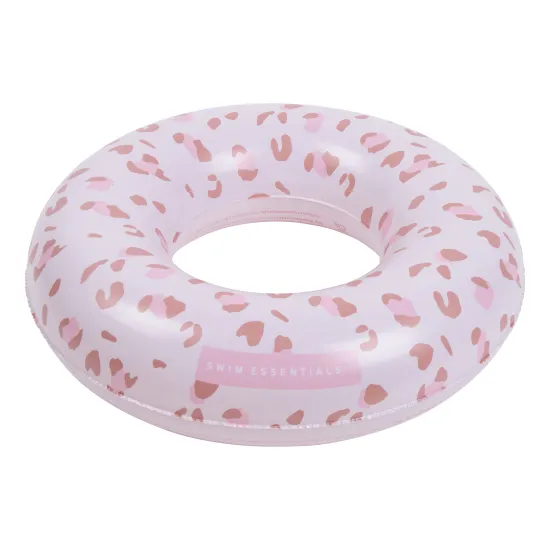 Nafukovací kruh Swim Essentials Old pink Leopard – velké leopardí kruh 90 cm pro děti i dospělé