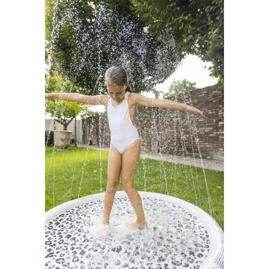Dětská nafukovací brouzdaliště Swim Essentials Beige Leopard pro letní zábavu na zahradě