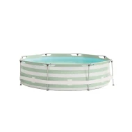 Kulatý bazén s konstrukcí Essence Luxe Old Green Stripe 305×76