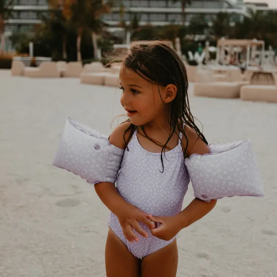 Plavky s UPF 50+ Lila Leopard | Swim Essentials