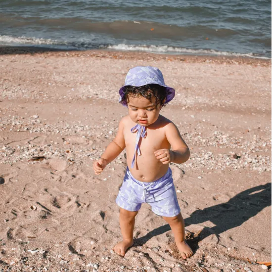 Dětské chlapecké plavky Boxerky s UPF 50+ Lila sea star Swim Essentials