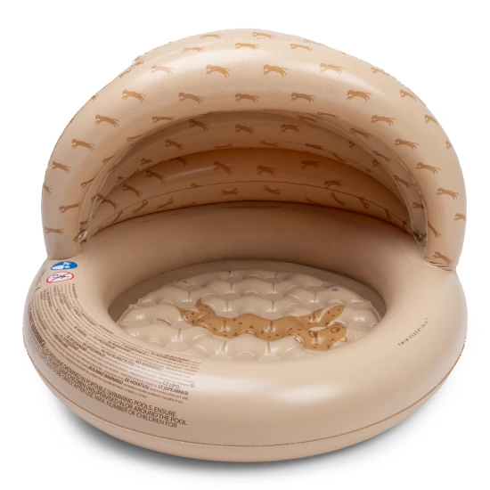 Dětský nafukovací bazén se stříškou Brown Leopard - hnědý bazén s leopardím vzorem.