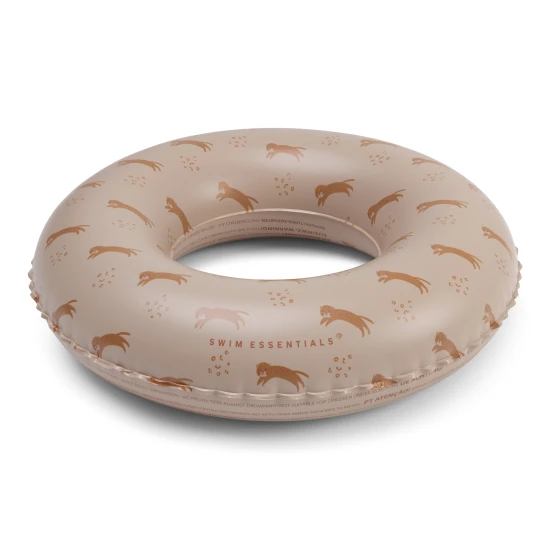 Dětský nafukovací kruh Swim Essentials s leopardím vzorem v hnědé barvě – průměr 55 cm
