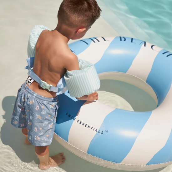 Nafukovací kruh Swim Essentials The Beach Club – velký kruh s písky 120 cm pro děti i dospělé