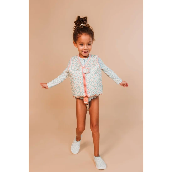 Stylová a bezpečná plovací vesta pro děti Swim Essentials Florish green