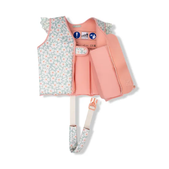 Stylová a bezpečná plovací vesta pro děti Swim Essentials Florish green