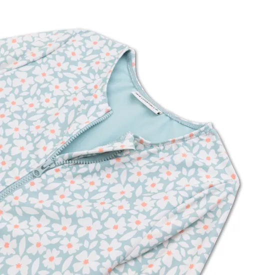 Dětské dívčí plavky s dlouhým rukávem UPF 50+ Florish green Swim Essentials