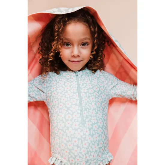 Dětské dívčí plavky s dlouhým rukávem UPF 50+ Florish green Swim Essentials