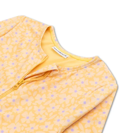 Dětské dívčí plavky s dlouhým rukávem UPF 50+ Florish yellow Swim Essentials