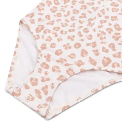 Plavky s krátkým rukávem s UPF 50+ Beige Leopard