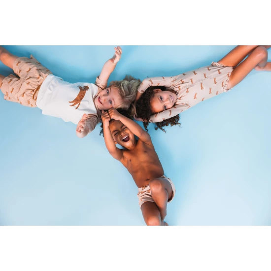 Koupací triko s UPF 50+ Brown Leopard Swim Essentials