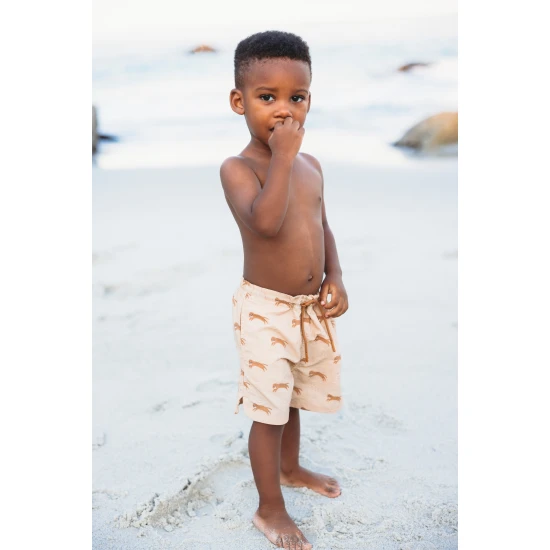 Dětské chlapecké plavky šortky s UPF 50+ Brown Leopard | Swim Essentials