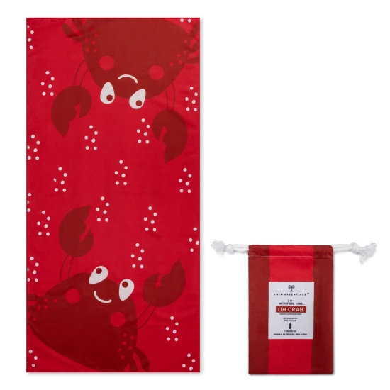 Rychleschnoucí plážový ručník z mikrovlákna 135 x 65 cm Oh Crab Swim Essentials