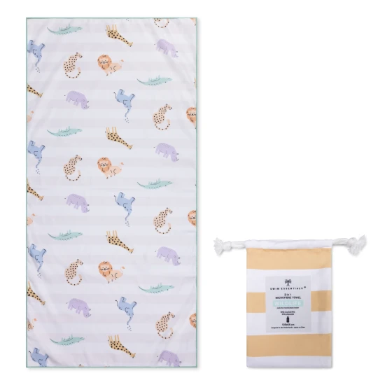 Rychleschnoucí plážový ručník z mikrovlákna 135 x 65 Safari Swim Essentials