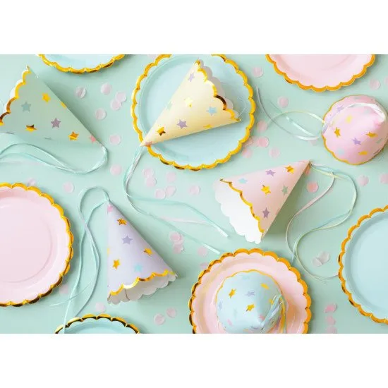 Party Deco Párty kloboučky Hvězdy 6 ks Párty kloboučky pro malé narozeninové oslavence.