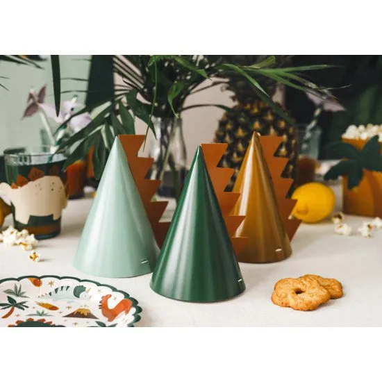 Party Deco Párty kloboučky Dinosaurus 6 ks Párty kloboučky pro malé narozeninové oslavence.