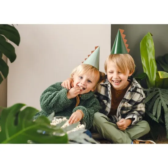 Party Deco Párty kloboučky Dinosaurus 6 ks Párty kloboučky pro malé narozeninové oslavence.