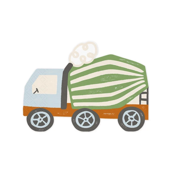 Hravé ubrousky ve tvaru autíčka pro malé oslavence.