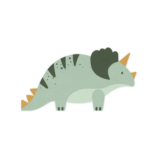 Hravé ubrousky ve tvaru dinosaura pro malé oslavence.