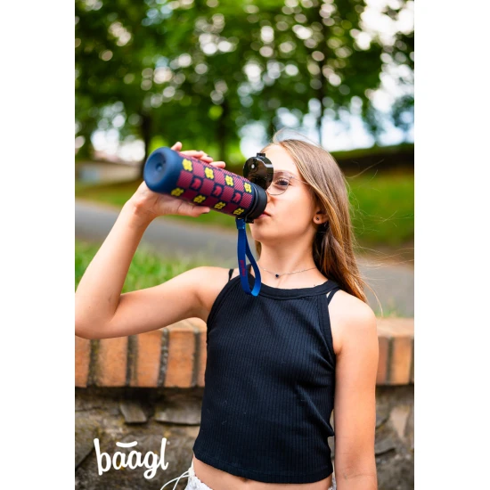 Harry Potter Tritanová láhev Bradavice 500 ml s uzamykatelným víčkem a poutkem