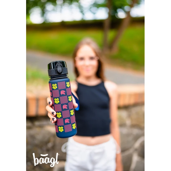 Harry Potter Tritanová láhev Bradavice 500 ml s uzamykatelným víčkem a poutkem