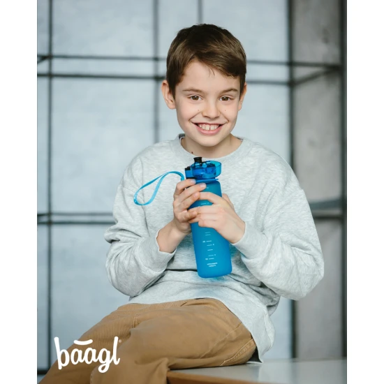 Tritanová láhev na pití Logo modrá 500 ml