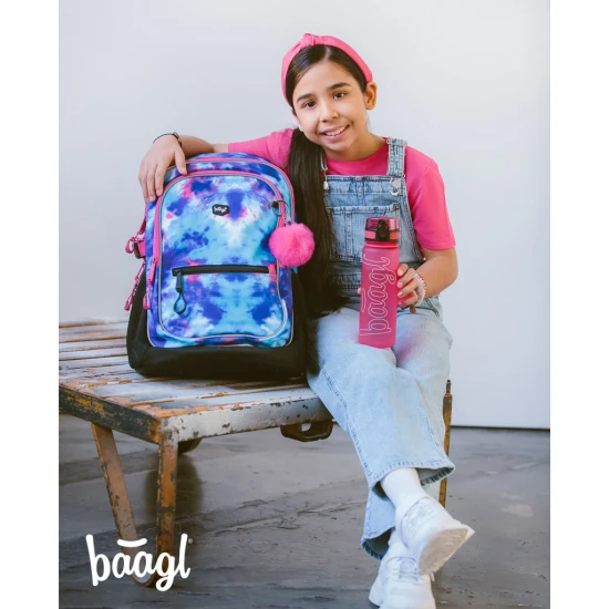 Tritanová láhev na pití Logo růžová 500 ml