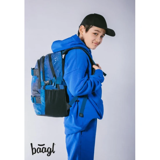 Školní batoh Skate Steel – ergonomický batoh se skateboardovými popruhy, reflexními prvky a přihrádkou na notebook